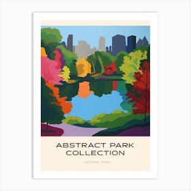 Abstract Park Collection Poster Central Park New York City 1 Art Print