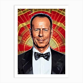 Bruce Willis Illustration Movies Art Print