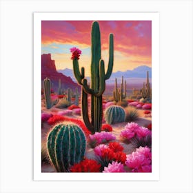 Cactus Desert 1 Art Print