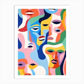 Colorful Faces Art Print