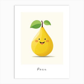 Friendly Kids Pear 2 Poster Art Print