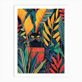 Cat In The Jungle Art Print