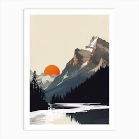 Sunset In The Mountains 23 Art Print