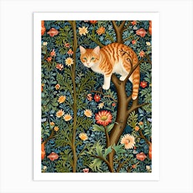 William Morris Cat In A Tree Art Print