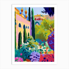 Gardens Of Alhambra, Spain Abstract Still Life Art Print