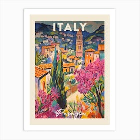 Perugia Italy 1 Fauvist Painting Travel Poster Art Print