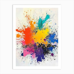 Colorful Splash Canvas Print Art Print