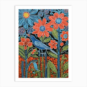 Bird In The Garden 2 Art Print