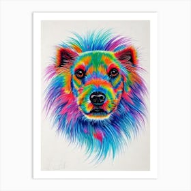 Xoloitzcuintli Rainbow Oil Painting Dog Art Print