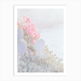 Muted Cactus By The Sea Art Print