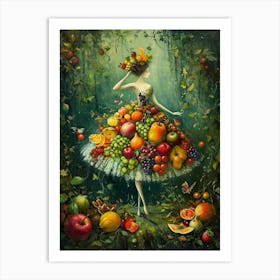 Fruitful Ballerina Art Print