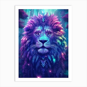 Lion In The Forest Art Print