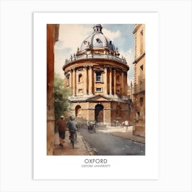 Oxford University 4 Watercolor Travel Poster Art Print