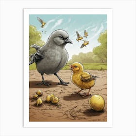 Bird And Chick Art Print