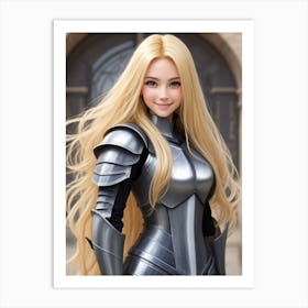 Beautiful Woman In Armor 1 Art Print