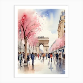 Paris Arc De Triomphe Art Print