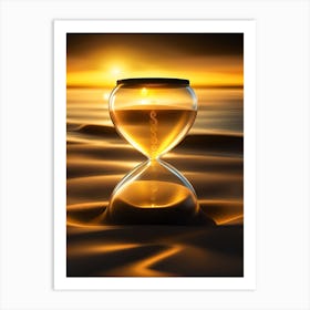 Hourglass At Sunset Art Print