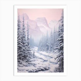 Dreamy Winter Painting Jasper National Park Canada 4 Art Print