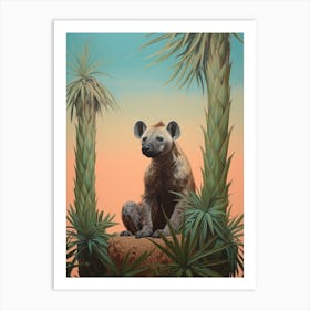 Hyena 2 Tropical Animal Portrait Art Print