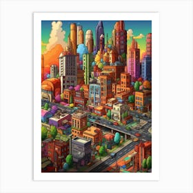 Milan Pixel Art 2 Art Print