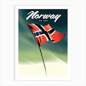 Norway To Ski Travel Art Print