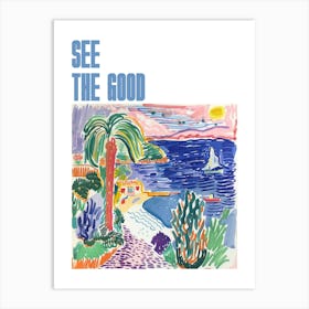 See The Good Poster Seaside Painting Matisse Style 1 Art Print