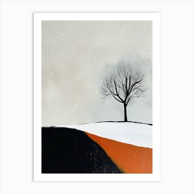 Lone Tree, Minimalism 6 Art Print