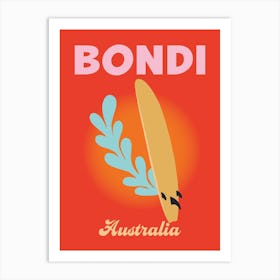 Bondi Australia Travel Print Art Print