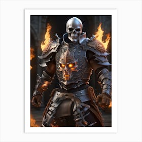 Skeleton In Armor Art Print