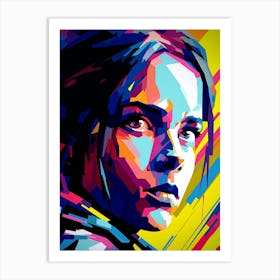 Girl In A Colorful Painting Art Print