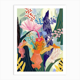 Colourful Flower Illustration Cineraria 3 Art Print