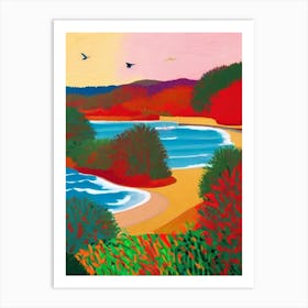 Boomerang Beach, Australia Hockney Style Art Print