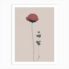 Red Clover Wildflower Simplicity Art Print