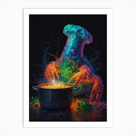 Crab In A Pot Art Print