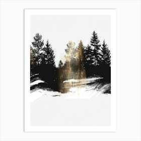 Snowy Forest Canvas Print Art Print