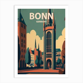 Bonn Retro Art Print