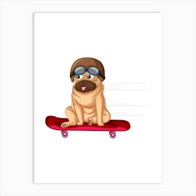 Prints, posters, nursery and kids rooms. Fun dog, music, sports, skateboard, add fun and decorate the place.32 Art Print