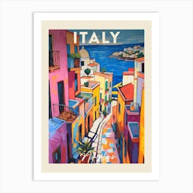 Naples Italy 2 Fauvist Painting Travel Poster Art Print