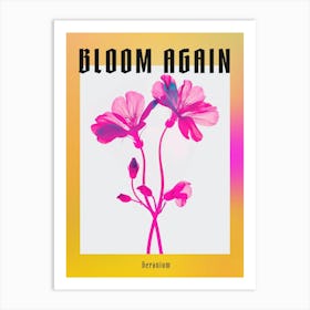 Hot Pink Geranium 1 Poster Art Print