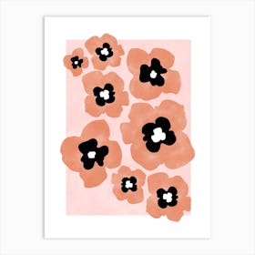 Poppies Flowers Market Art Print