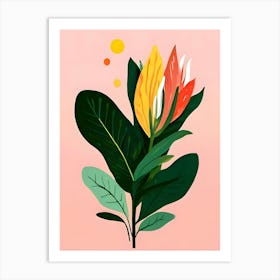 Tropical Flower Canvas Print Art Print