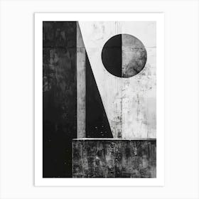 Abstract Black And White Painting 6 Art Print