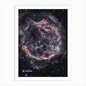 Cassiopeia A, Supernova remnant (NIRCam Image), December 10, 2023 (James Webb/JWST) — space poster Art Print