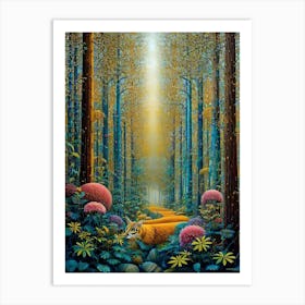 Fox In The Forest Art Print