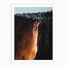 Burning Waterfall Art Print