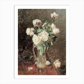 Roses In A Vase 16 Art Print