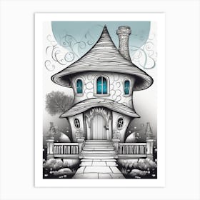 Fairy House Doodle Art Print