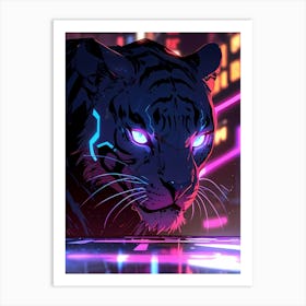 Neon Tiger Art Print