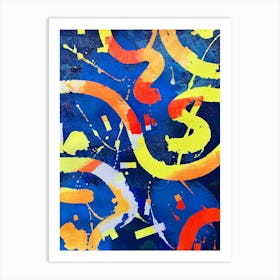 Abstract Painting -urban yellow Art Print