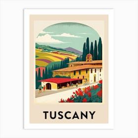 Tuscany 2 Vintage Travel Poster Art Print